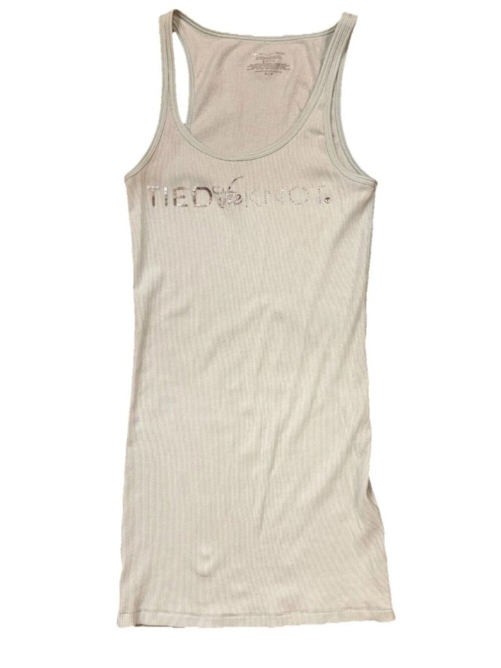 Victoria’s Secret “Tied the Knot” Glitter Rhinestone Bridal Tank Top Medium